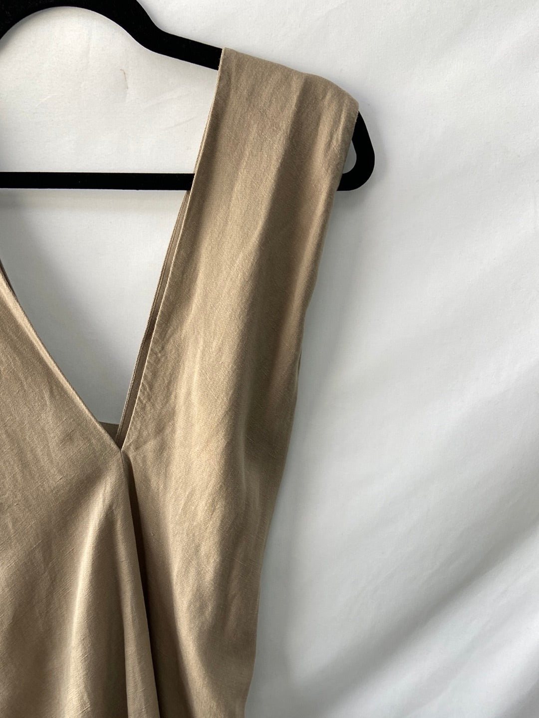 BIMBA Y LOLA. Tejido tipo lino beige T.s