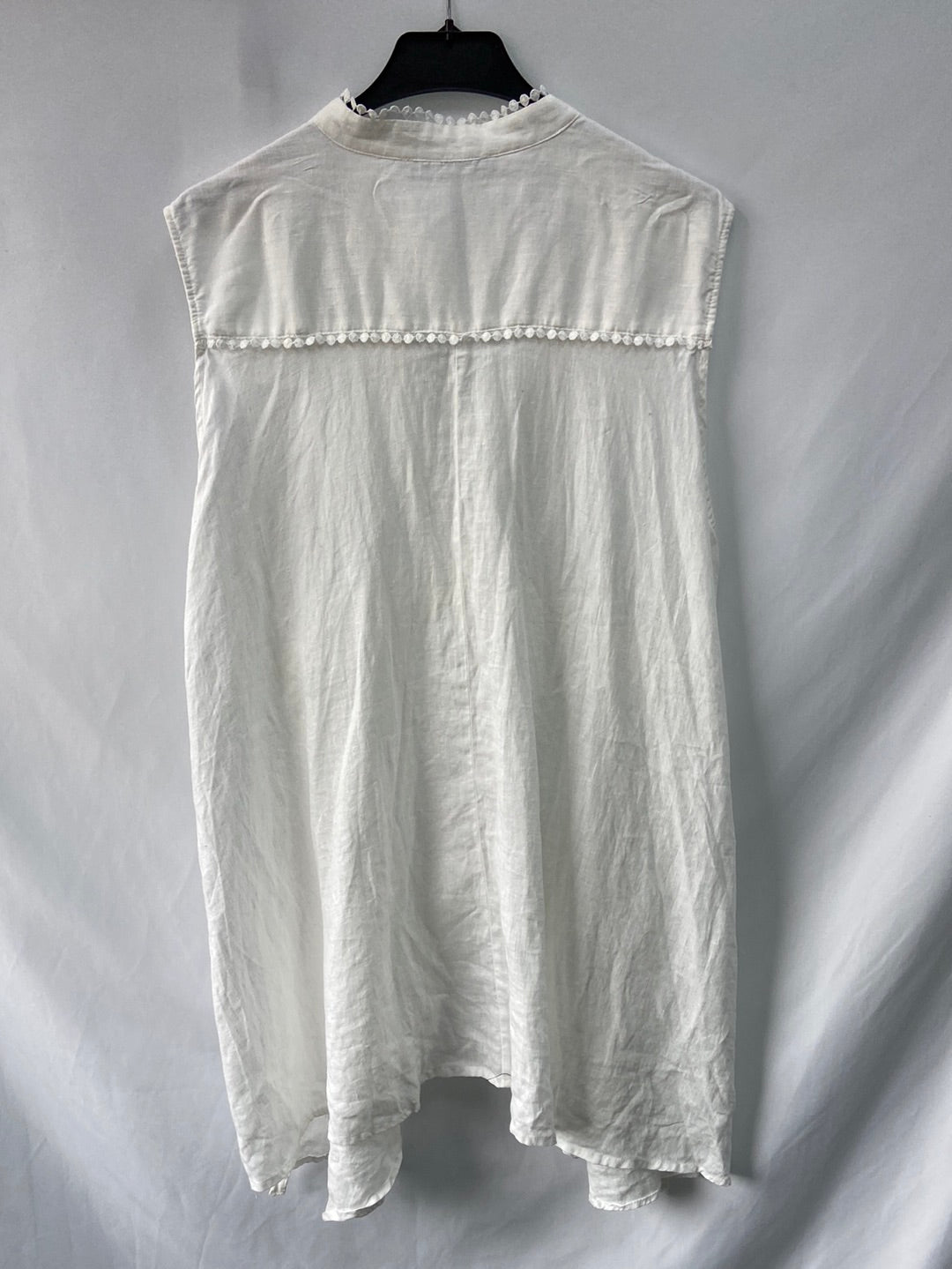 ZARA.Top Lino asimétrico T.M