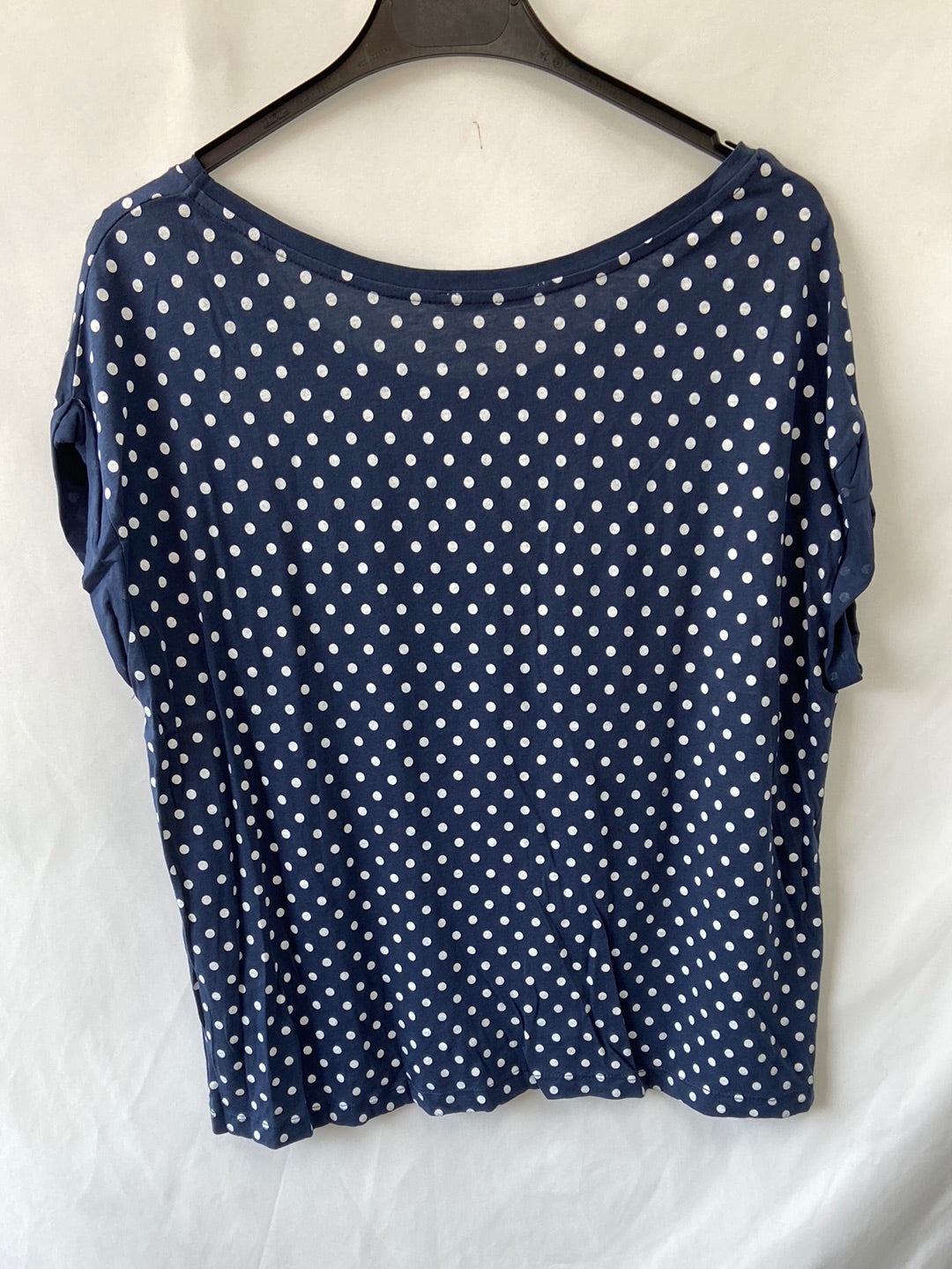 ZARA. Loose blue polka dot stretch shirt TS