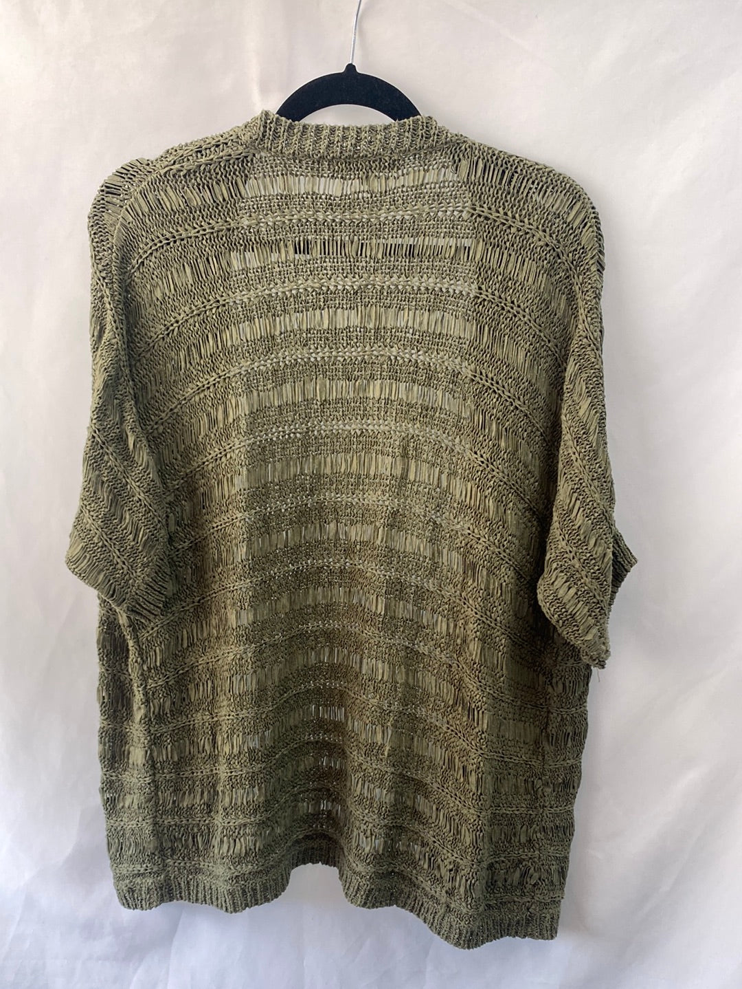 PEACOKS.Chaqueta punto manga corta verde T.s