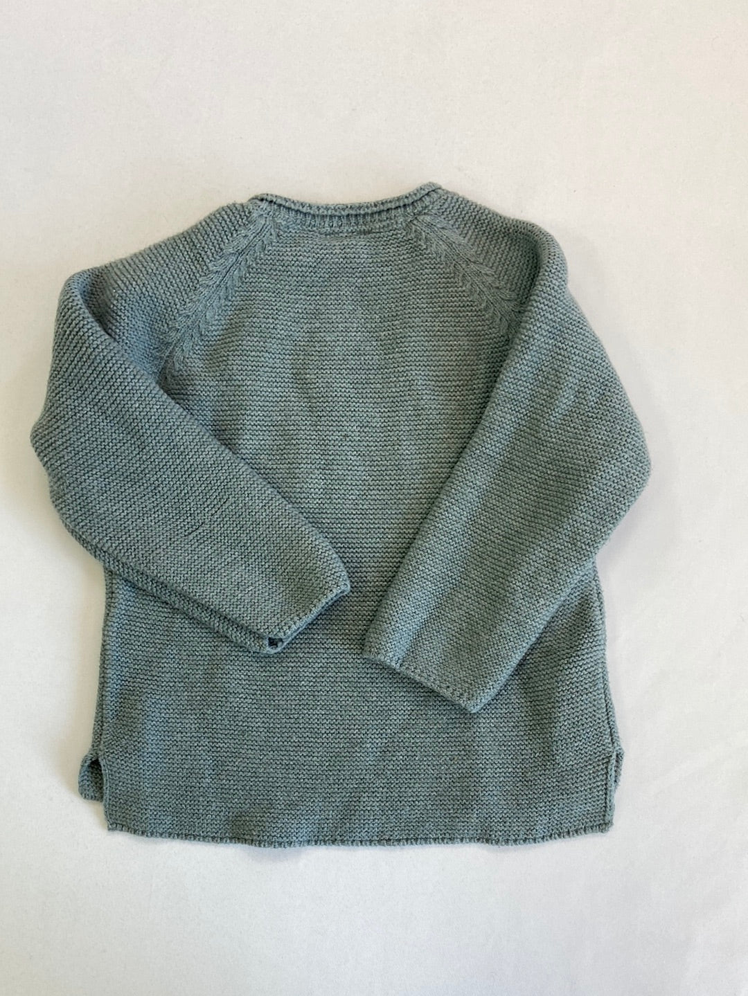 ZARA. Jersey azul verdoso punto T.12/18 M