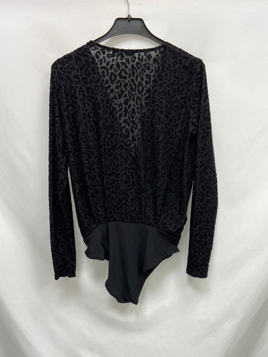 MANGO.Body negro textura T.S