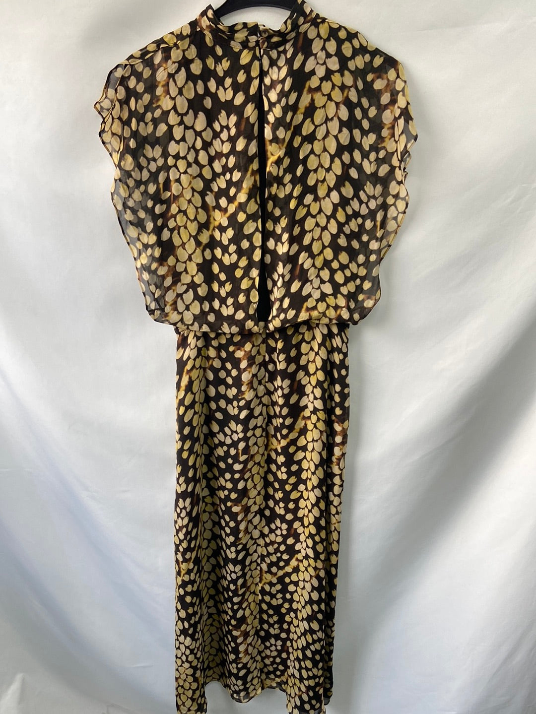 MASSIMO DUTTI.Vestido largo estampado T.36