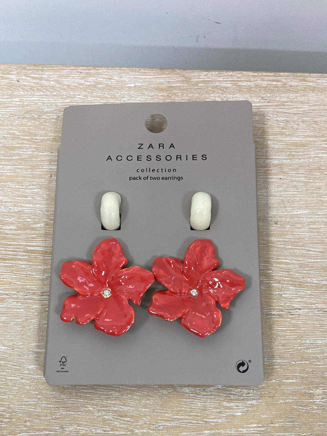 Long flower earrings