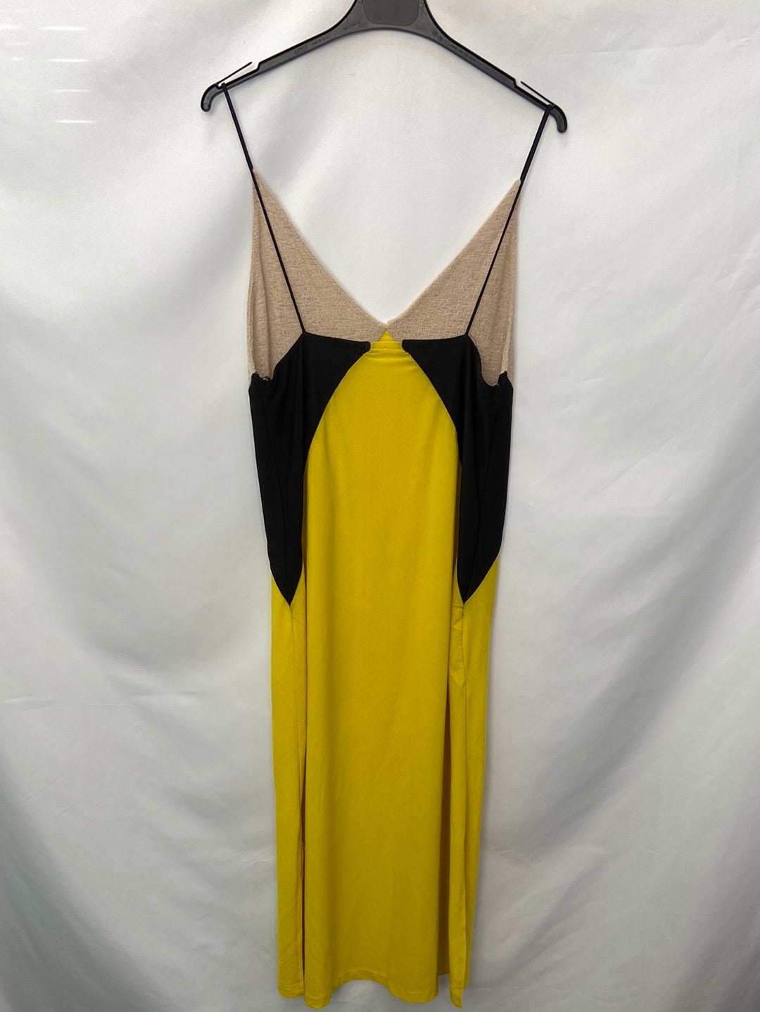 ZARA.Vestido midi tricolor T.M