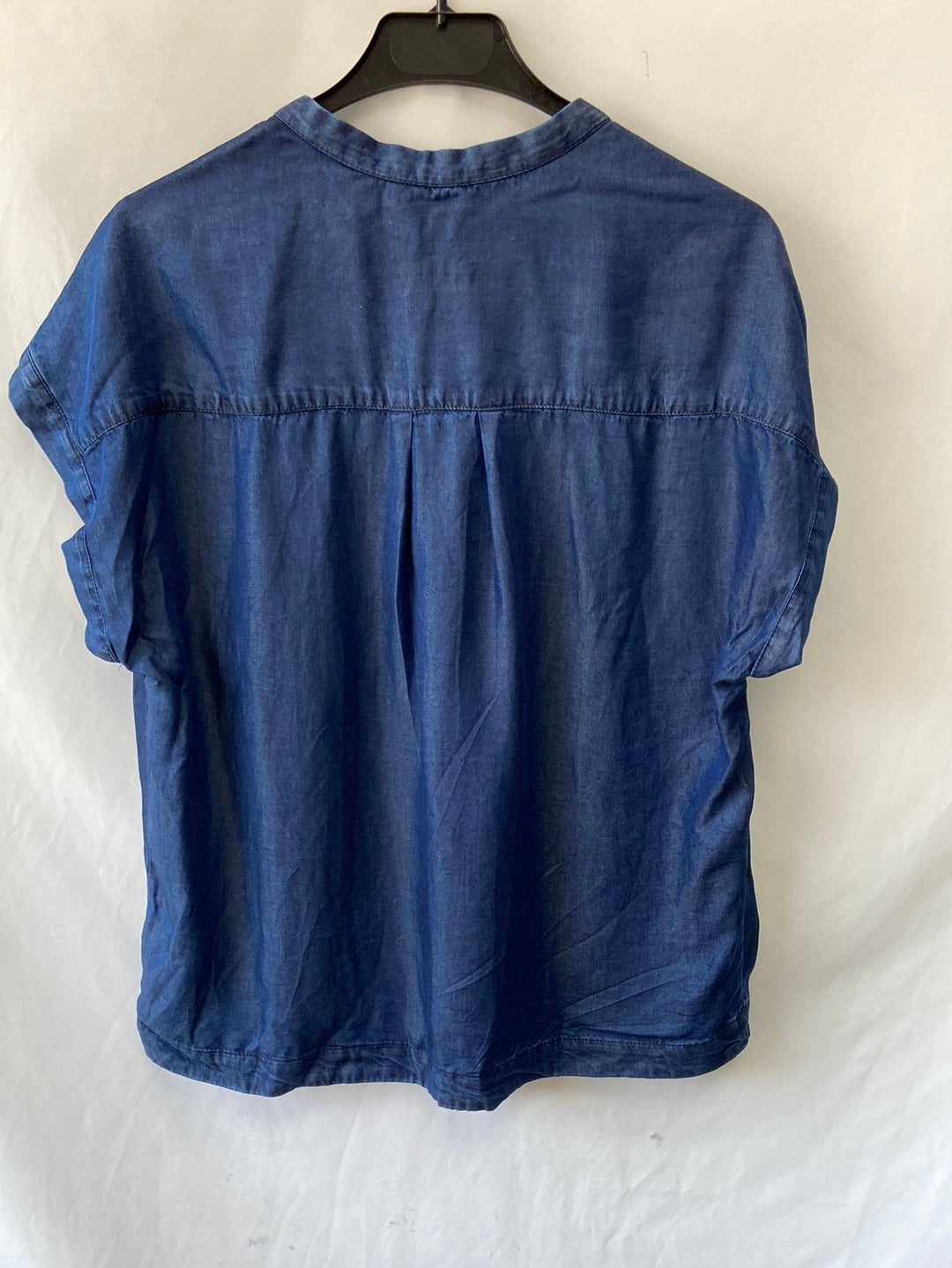 ZARA.Camiseta denim fluida T.s