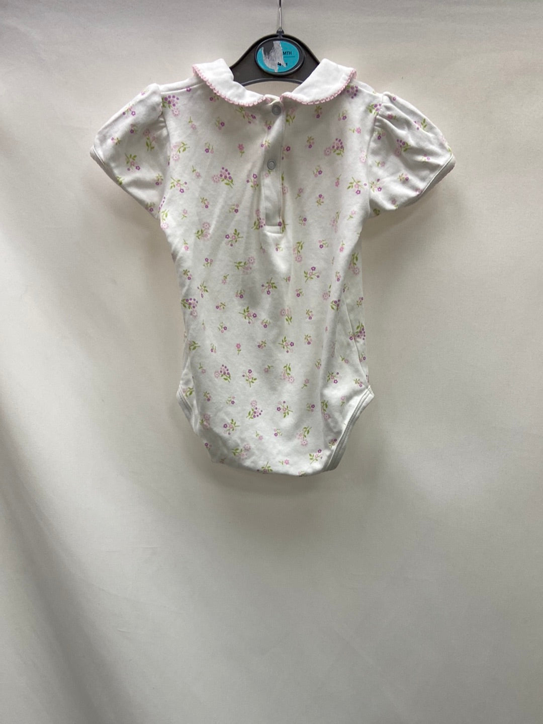 OTHERS. White floral bodysuit S.9/12 months