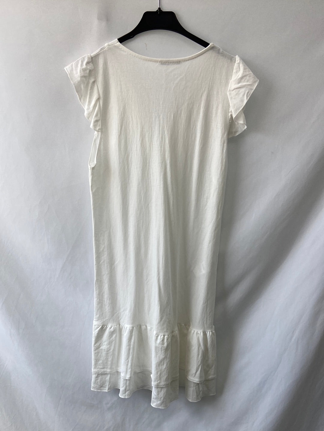 ARMONIAS.Vestido blanco botones T.L