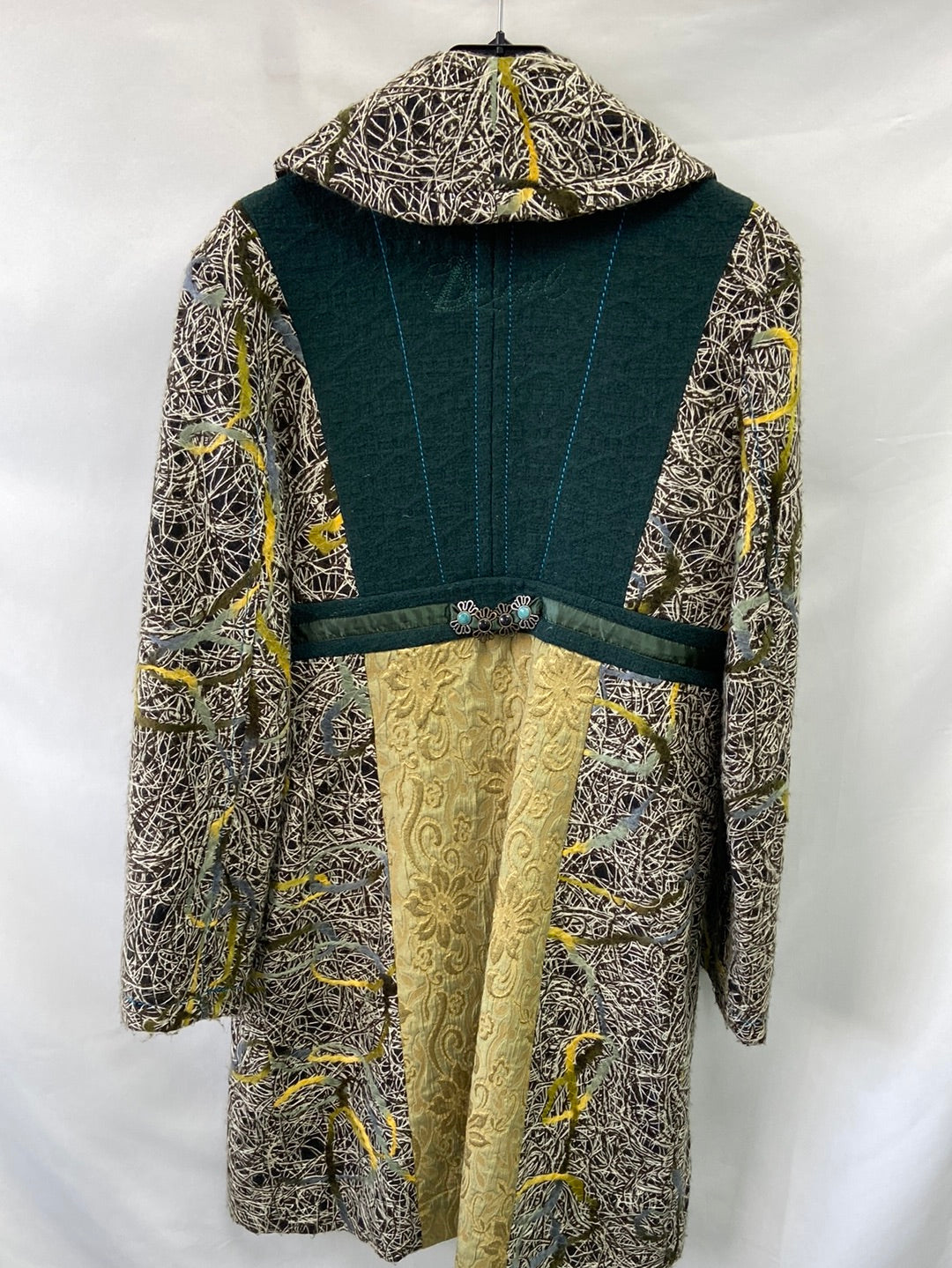 DESIGUAL.Abrigo largo fieltro T.42