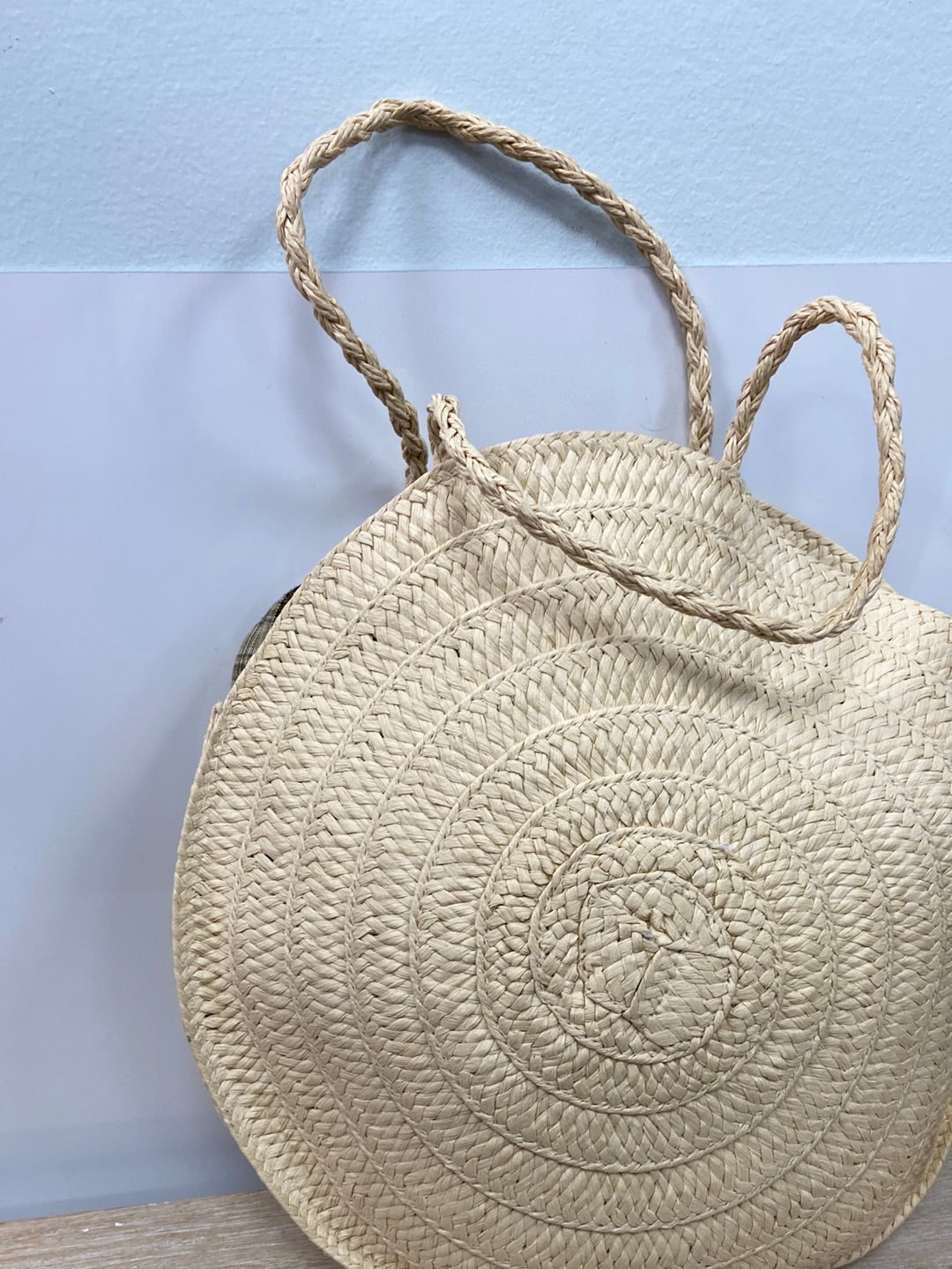 OTHERS.Round raffia bag