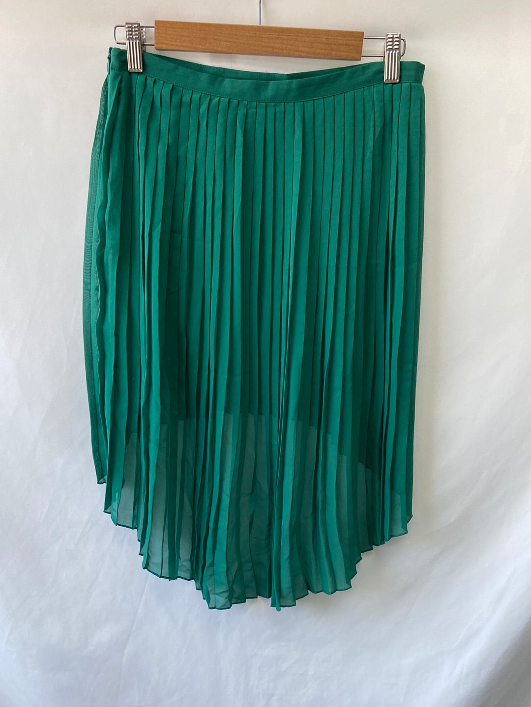 ZARA.Falda tablas asimétrica T.s