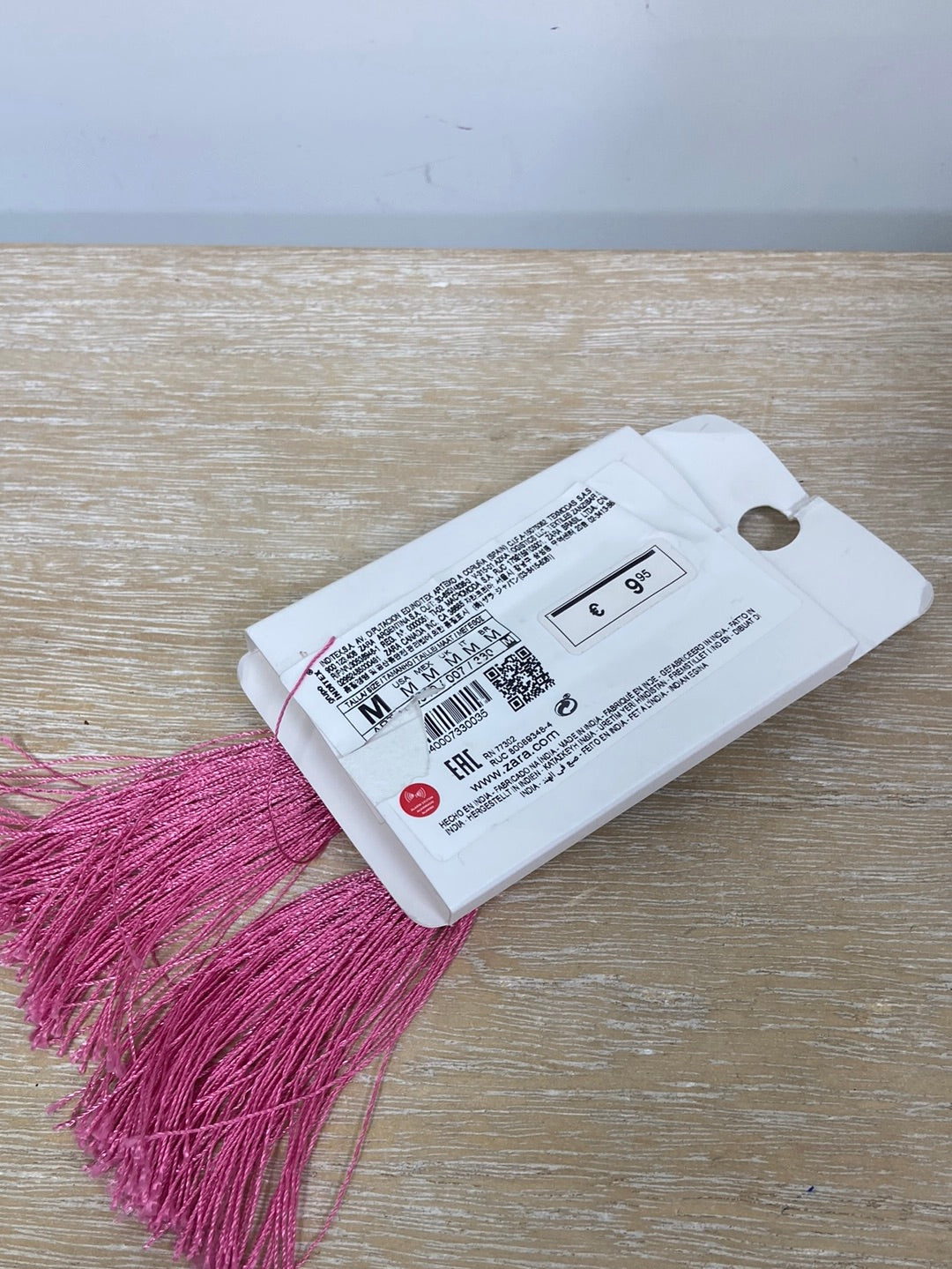 ZARA.Pendientes flecos rosas