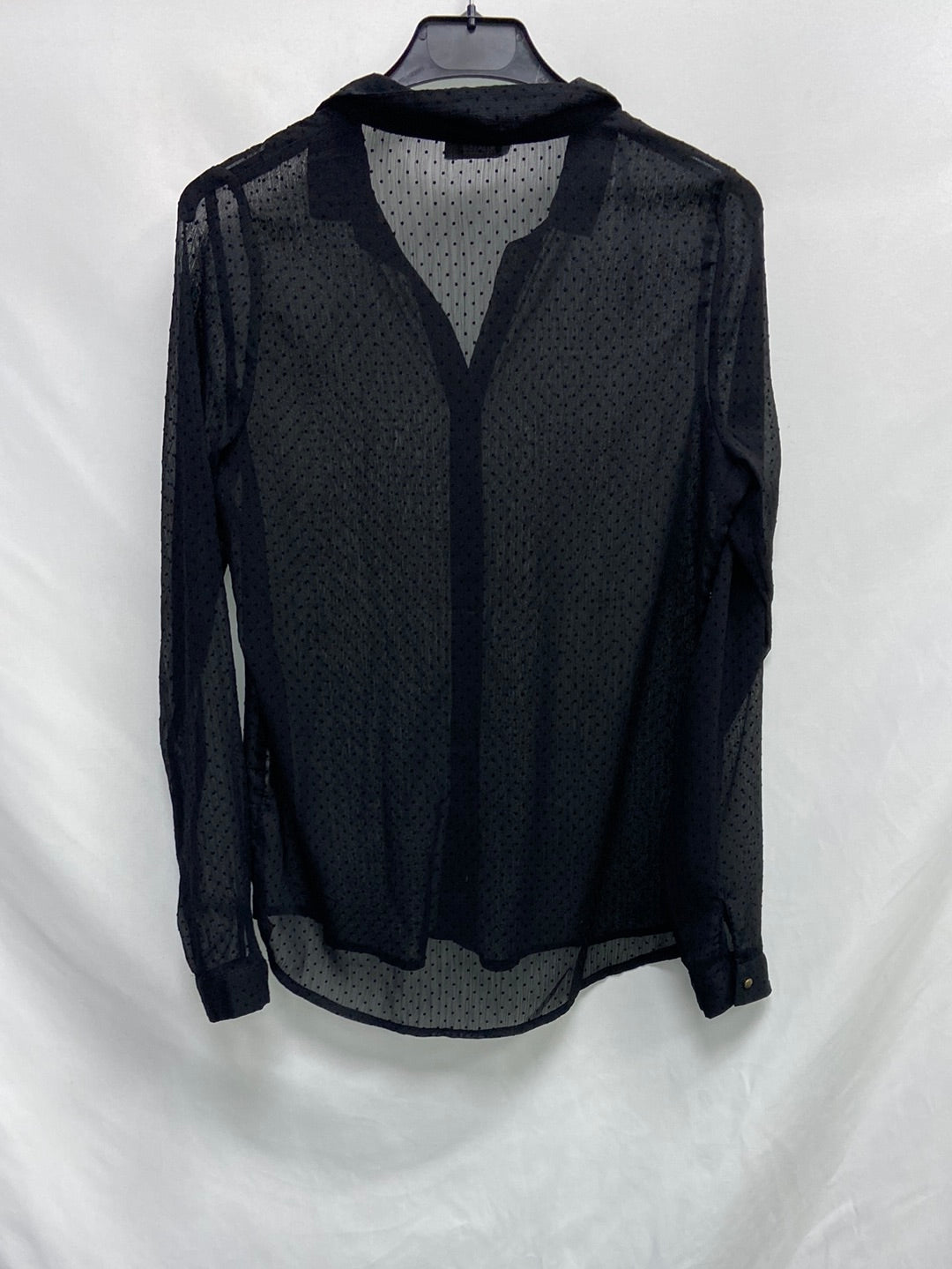 PULL&BEAR. Black plumeti Ts blouse