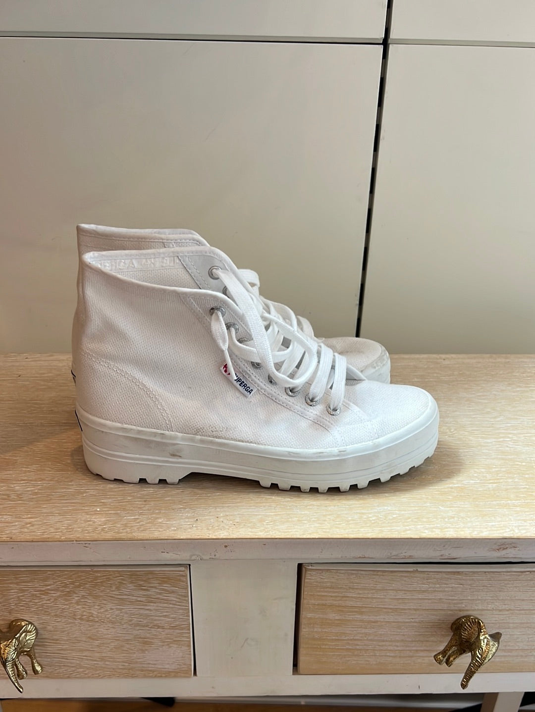 SUPERGA. White sneakers size 39