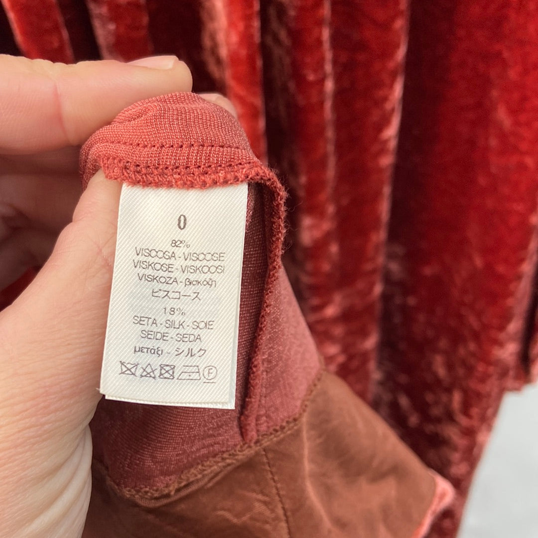 FORTE_FORTE.Vestido midi oversized terciopelo T.0(xs)