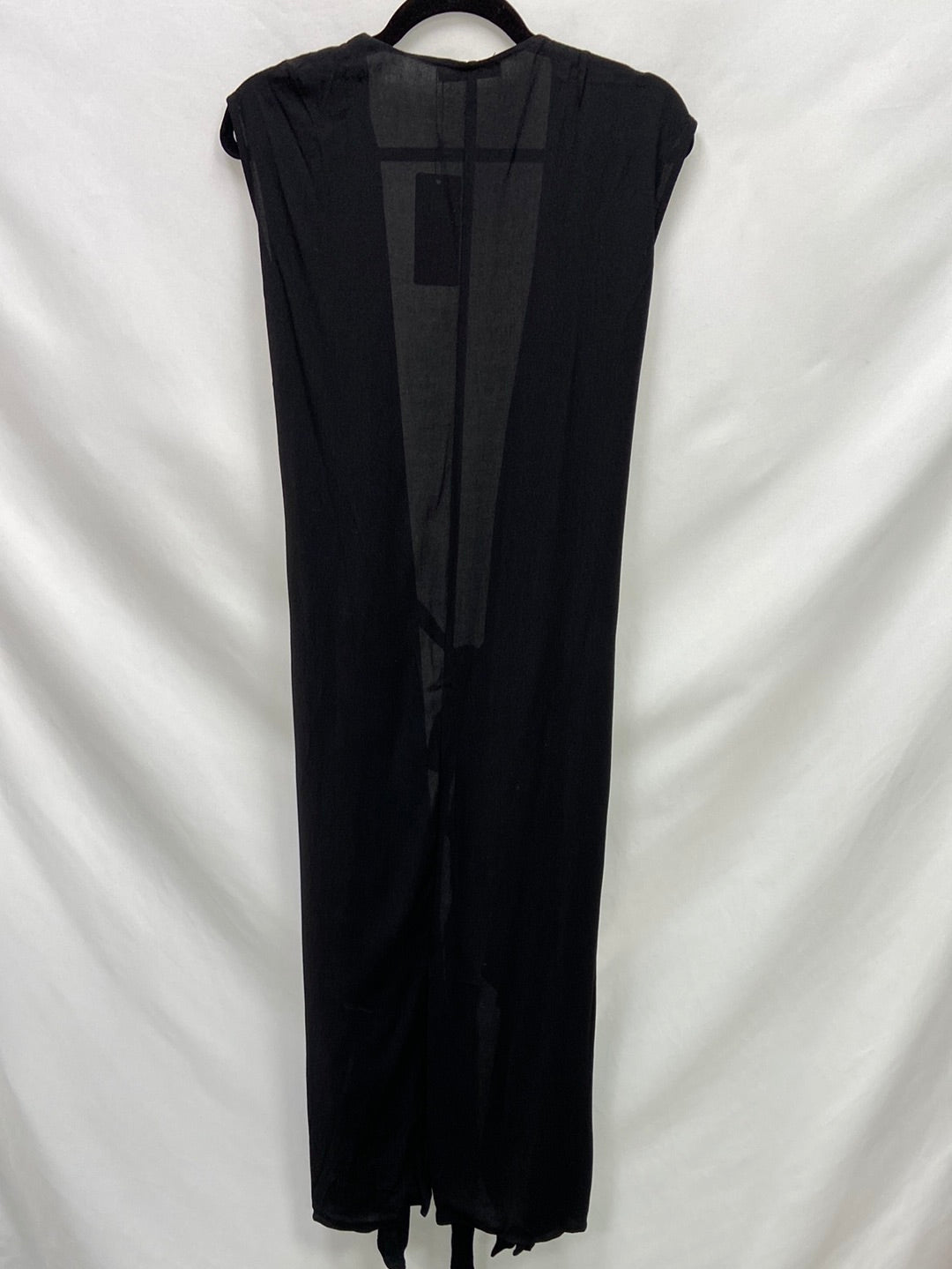 MANGO.Chaleco largo negro T.M