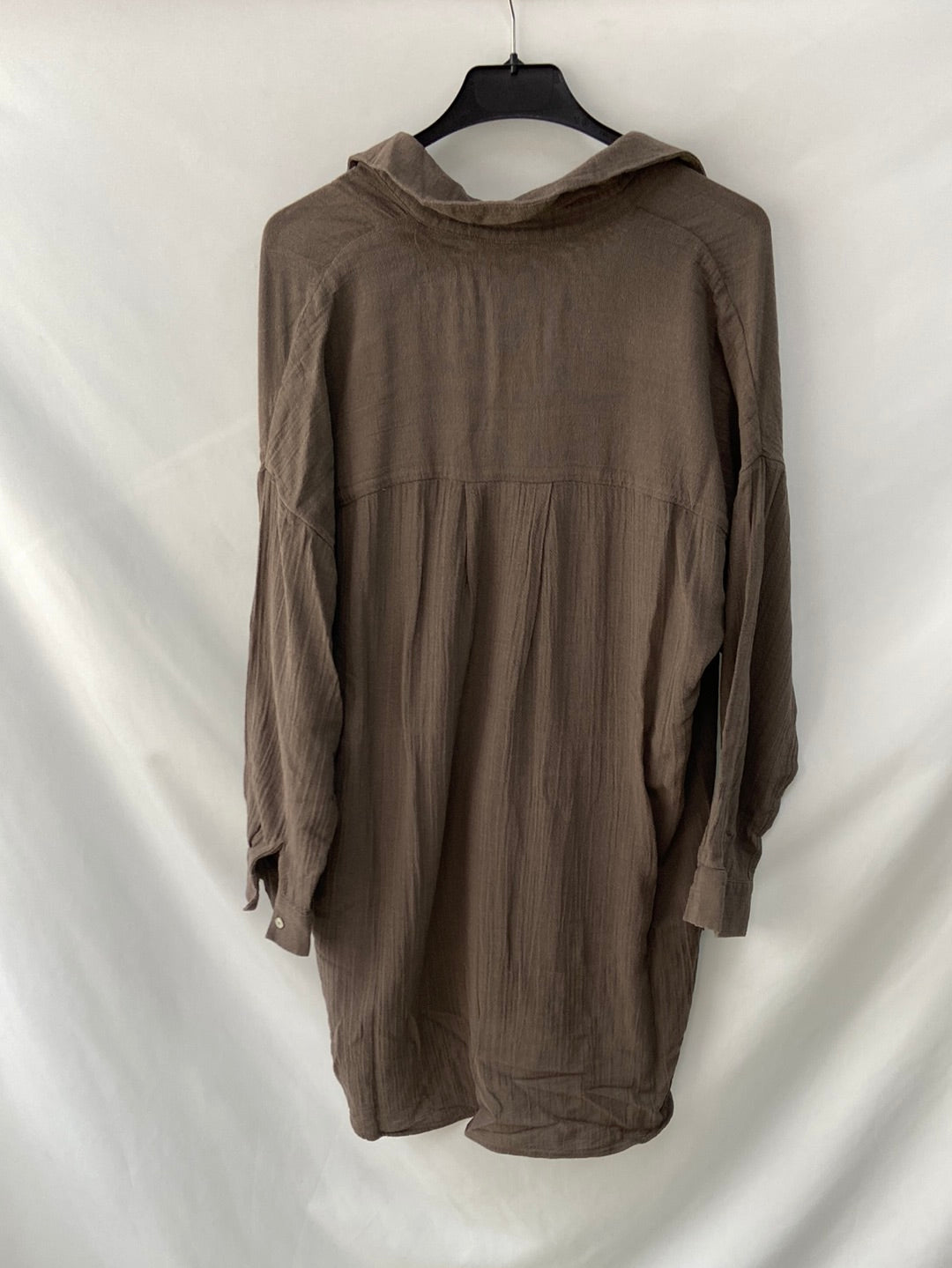 ZARA.Vestido camisero algodón T.m