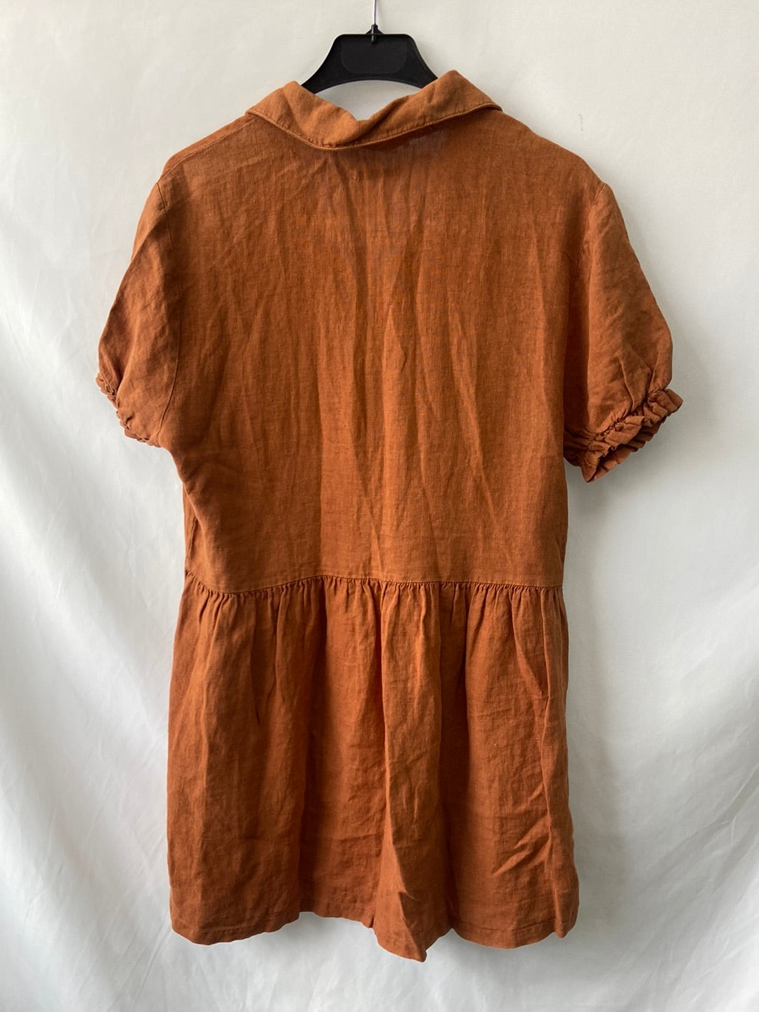 ZARA.Vestido camisero Lino T.M