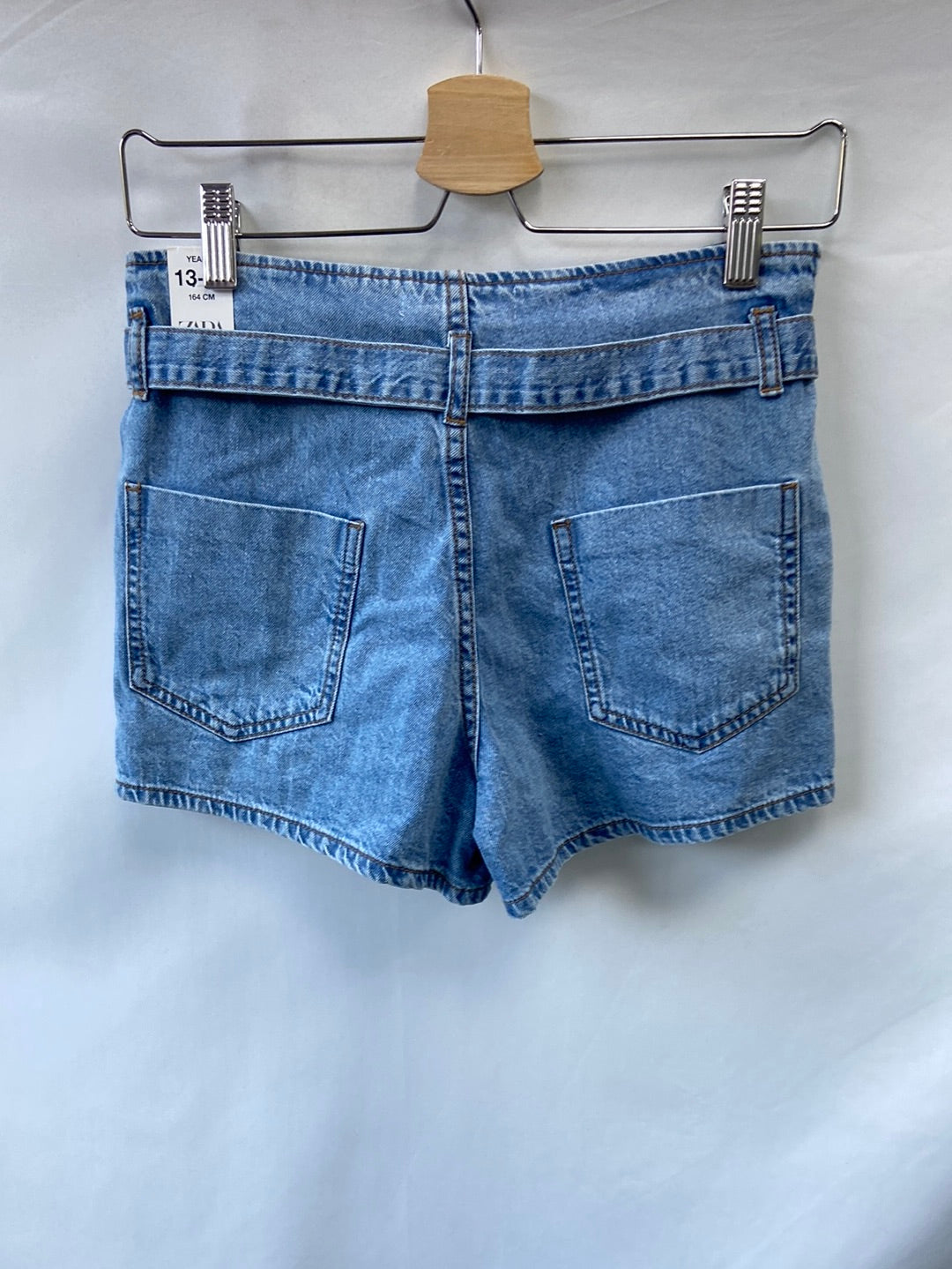 ZARA. Denim shorts with belt, size 13-14 years