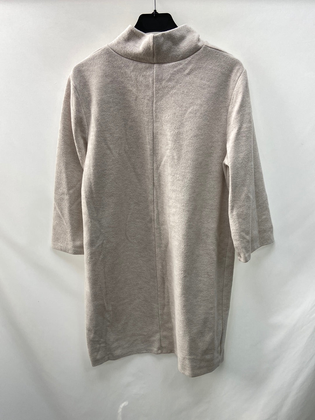 ZARA.Vestido gordito algodón beige T.L