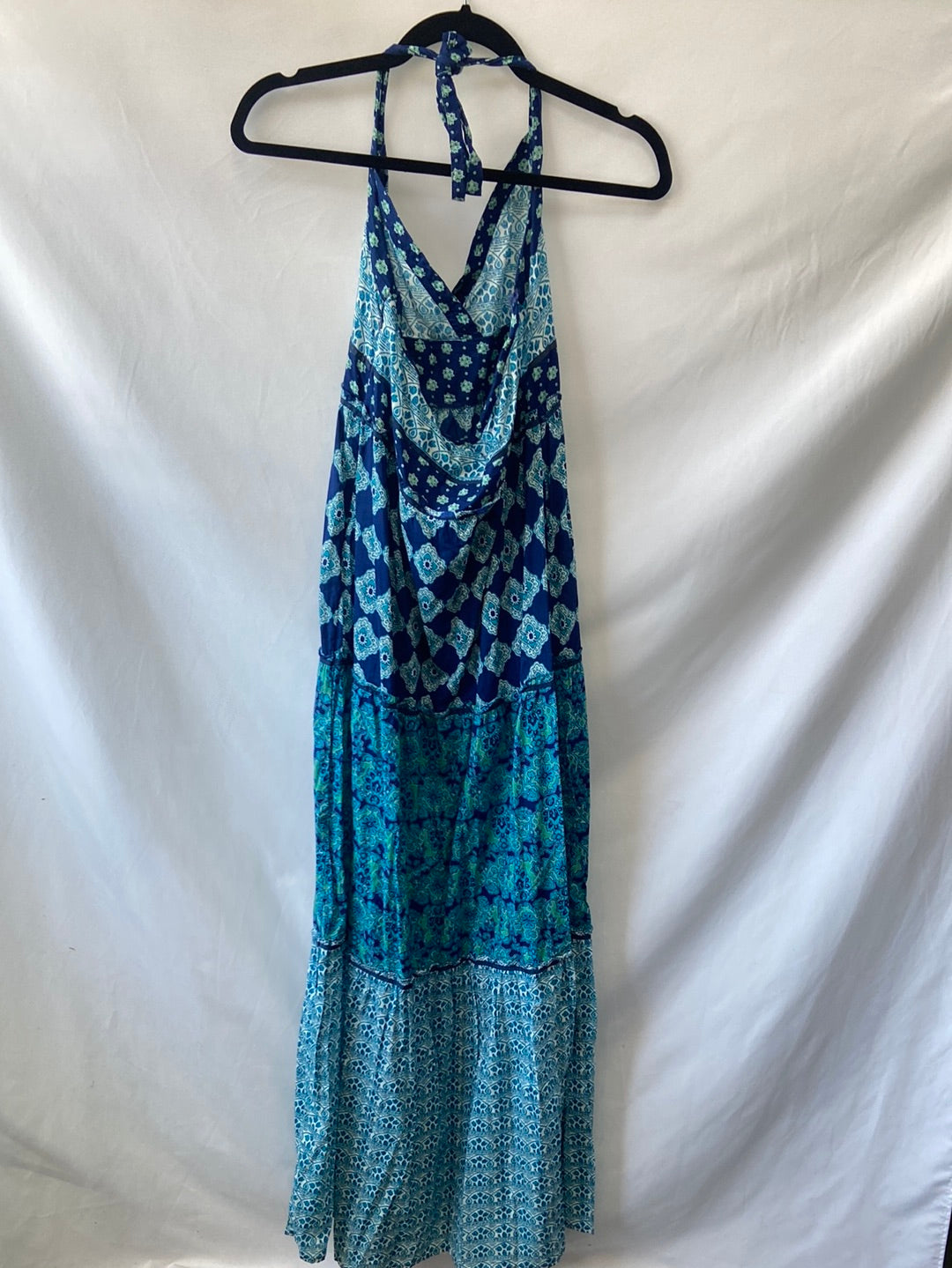 PEPE JEANS.Vestido largo azules T.m