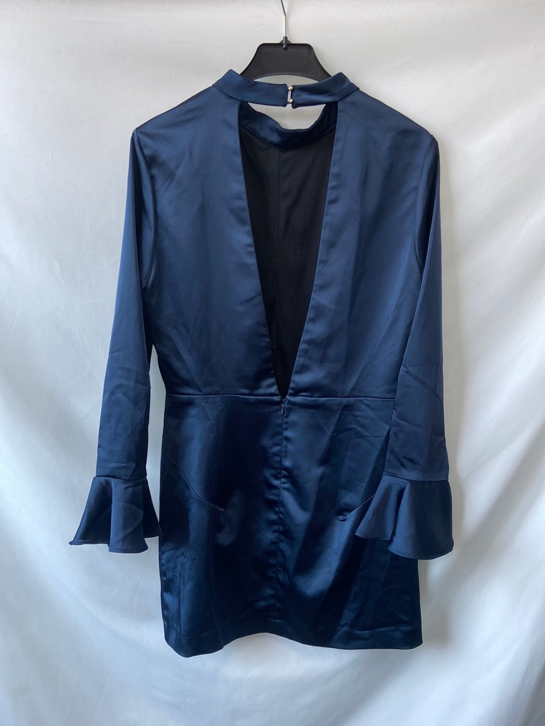 ZARA. Blue satin dress TL
