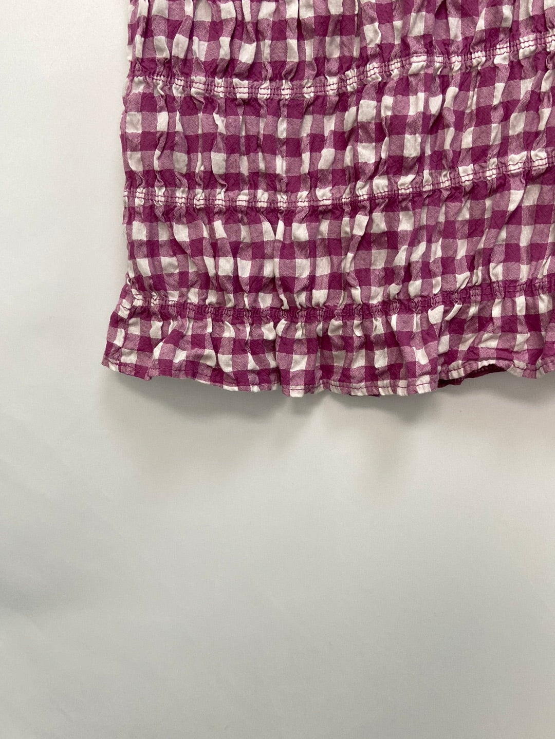 OTRAS.Top cuadros vichi nido de abeja T.Xs