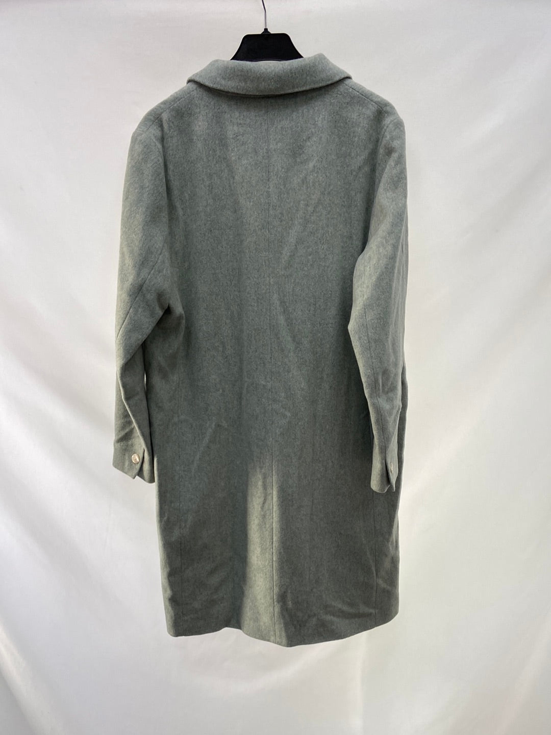 DES PETITS HAUTS. Abrigo de paño verde agua T.m