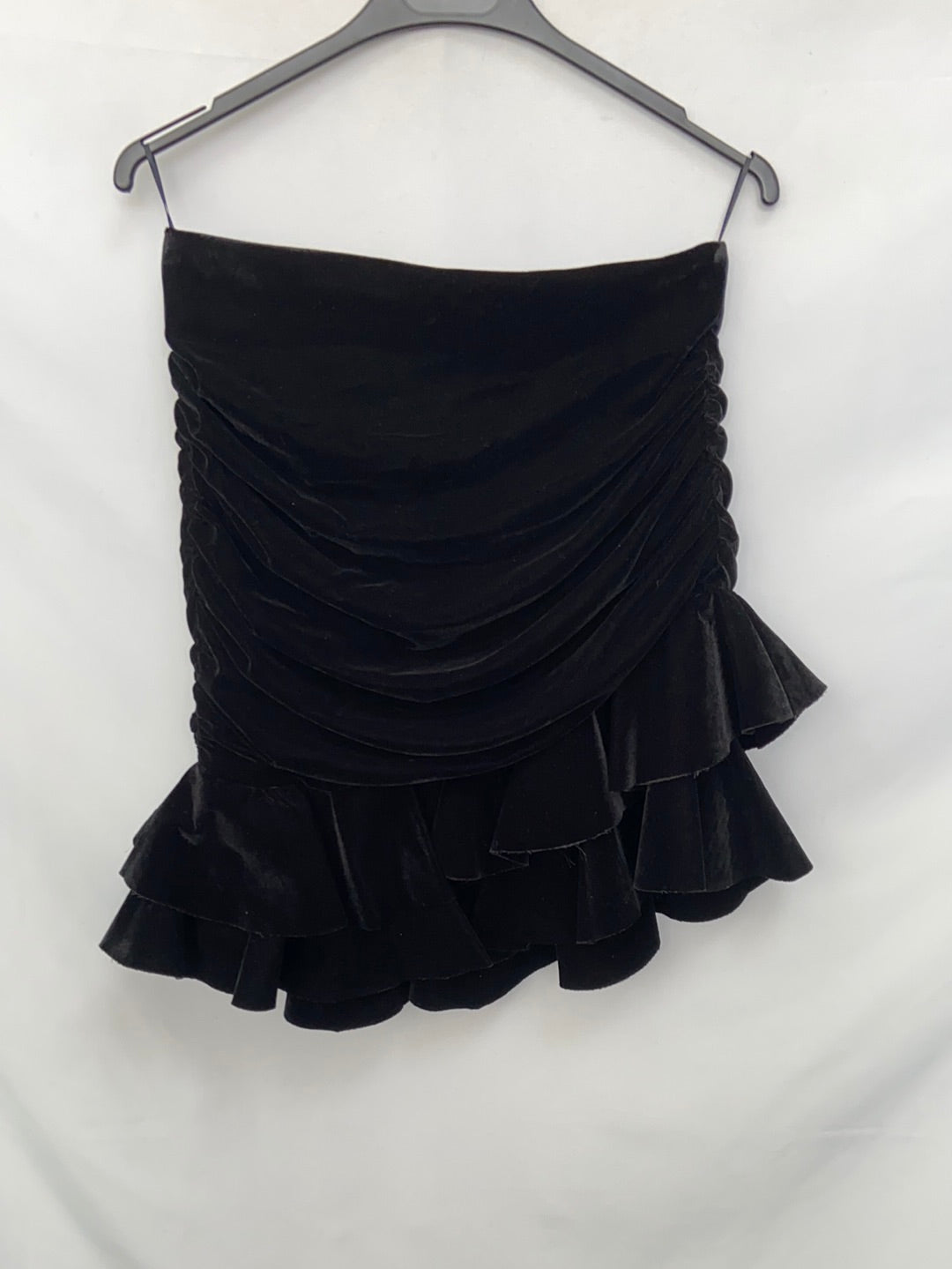 strapless open back dress ZARA. Short pleated skirt with velvet ruffles Ts – Hibuy market