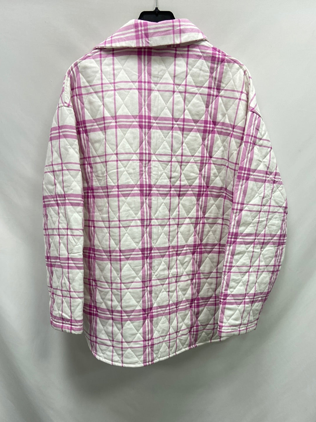 PRIMARK. Cazadora blanca cuadros T.40