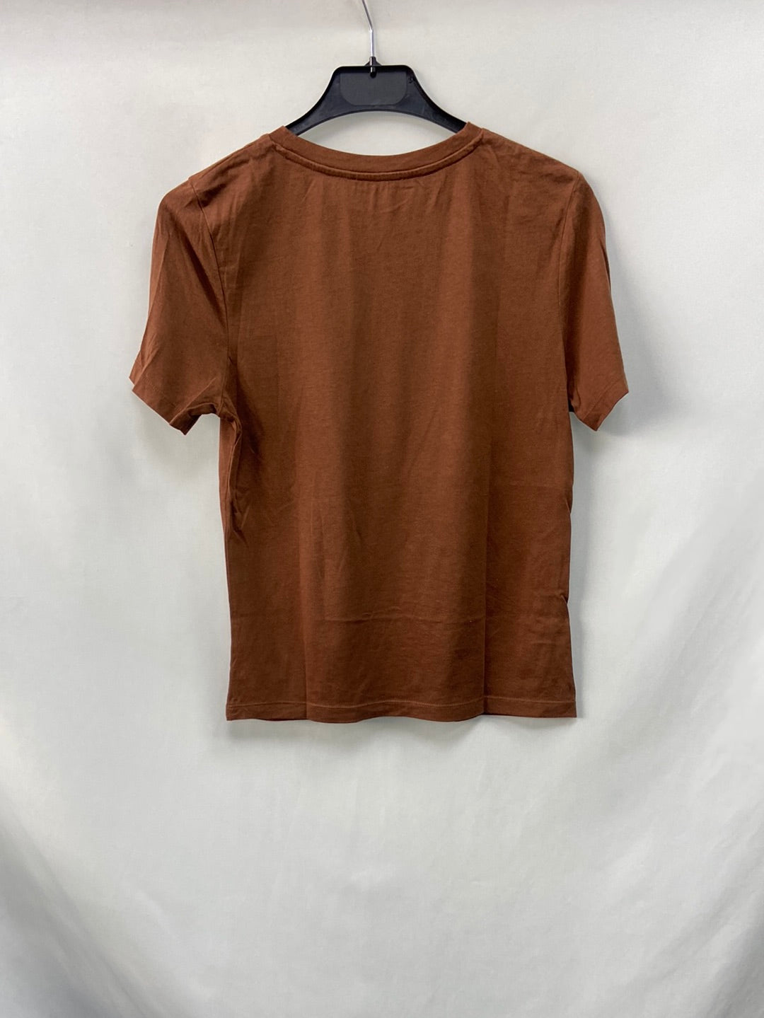 MANGO.Brown phrase T-shirt S.XS