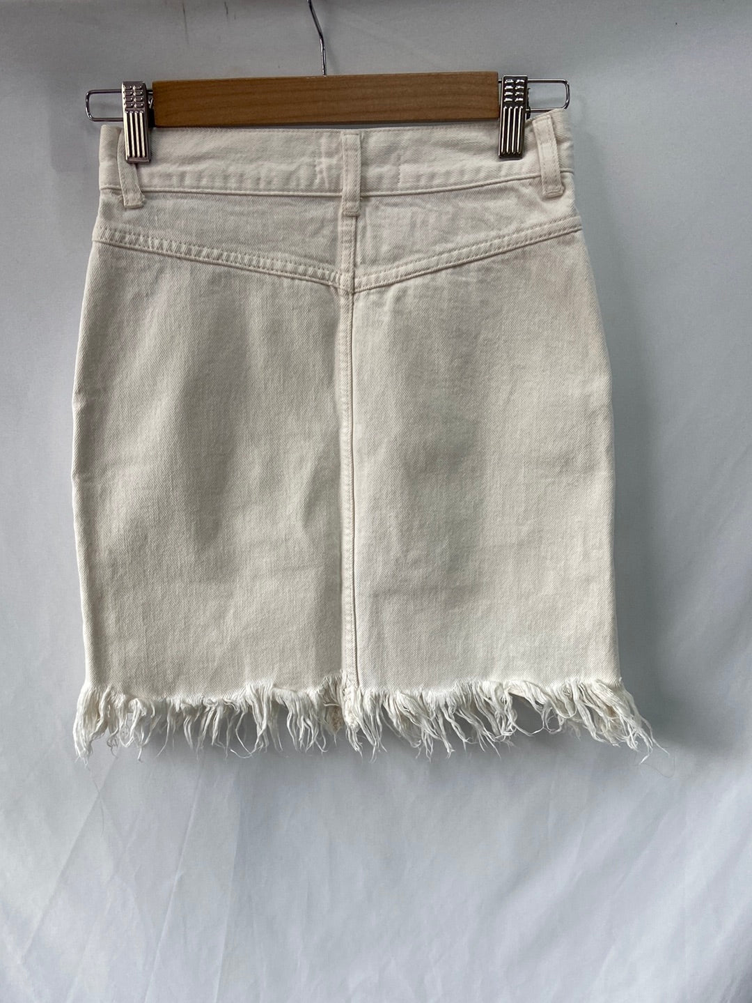 MANGO.Falda denim blanca T.XS