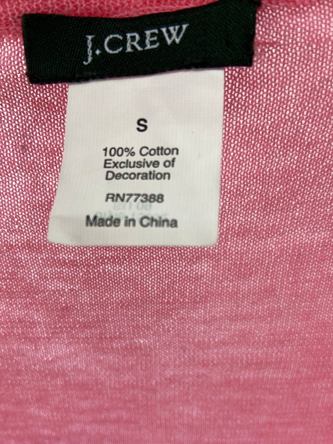 J. CREW. Pink Ts Ruffle Cardigan