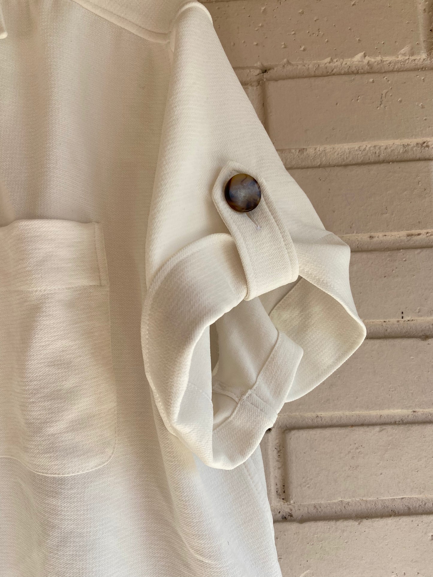 Blusa blanca botones T.m