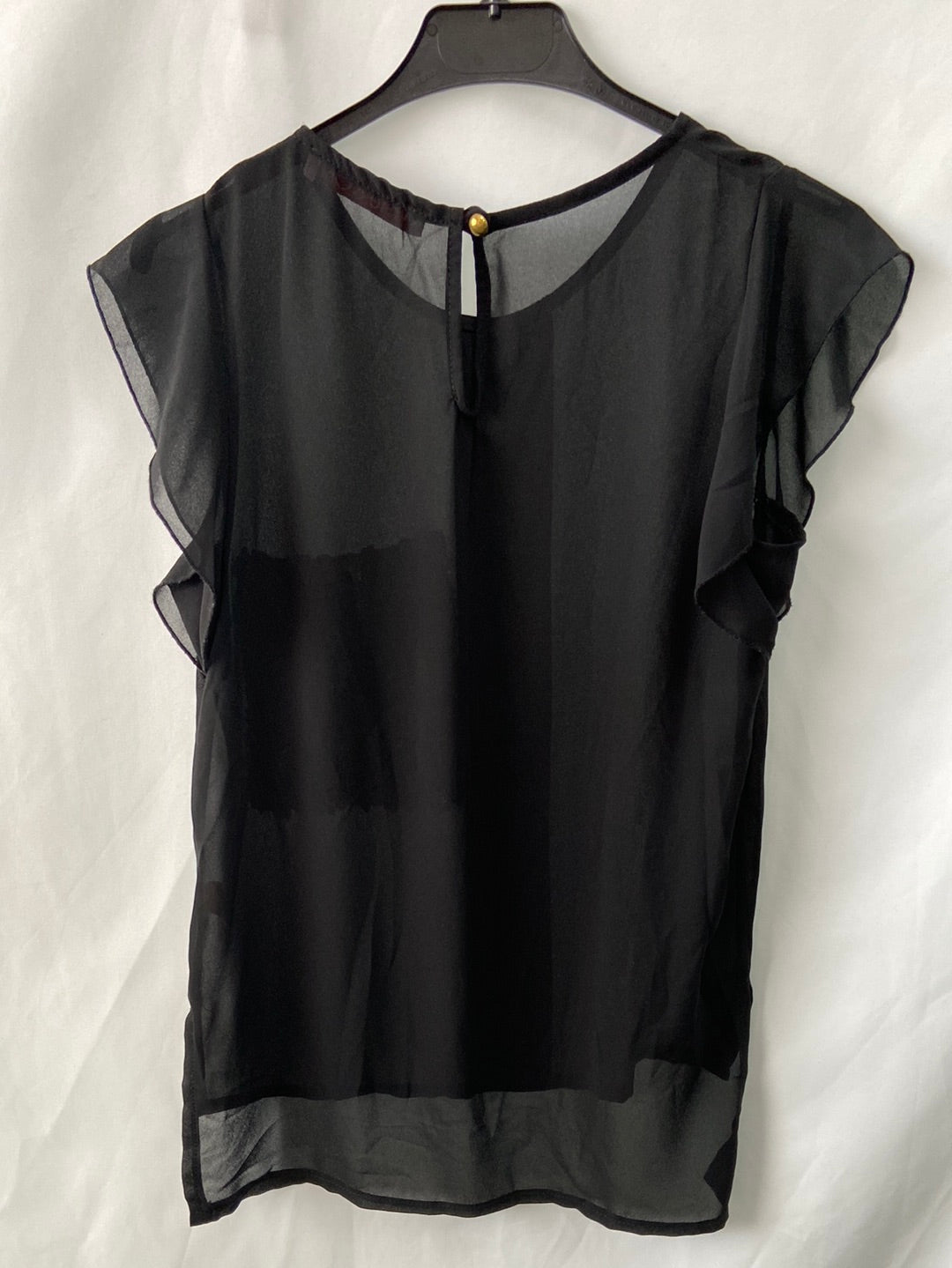 WHITE & ONE. Black sequin TS blouse