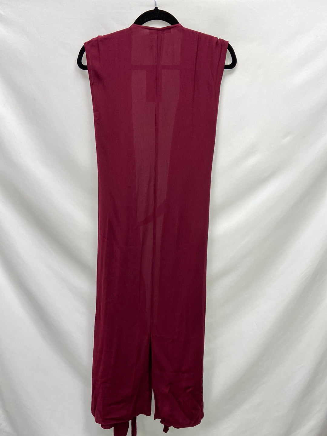 MANGO. Long burgundy vest TM