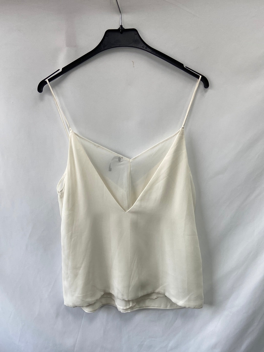 MANGO.Top blanco tirantes T.XS
