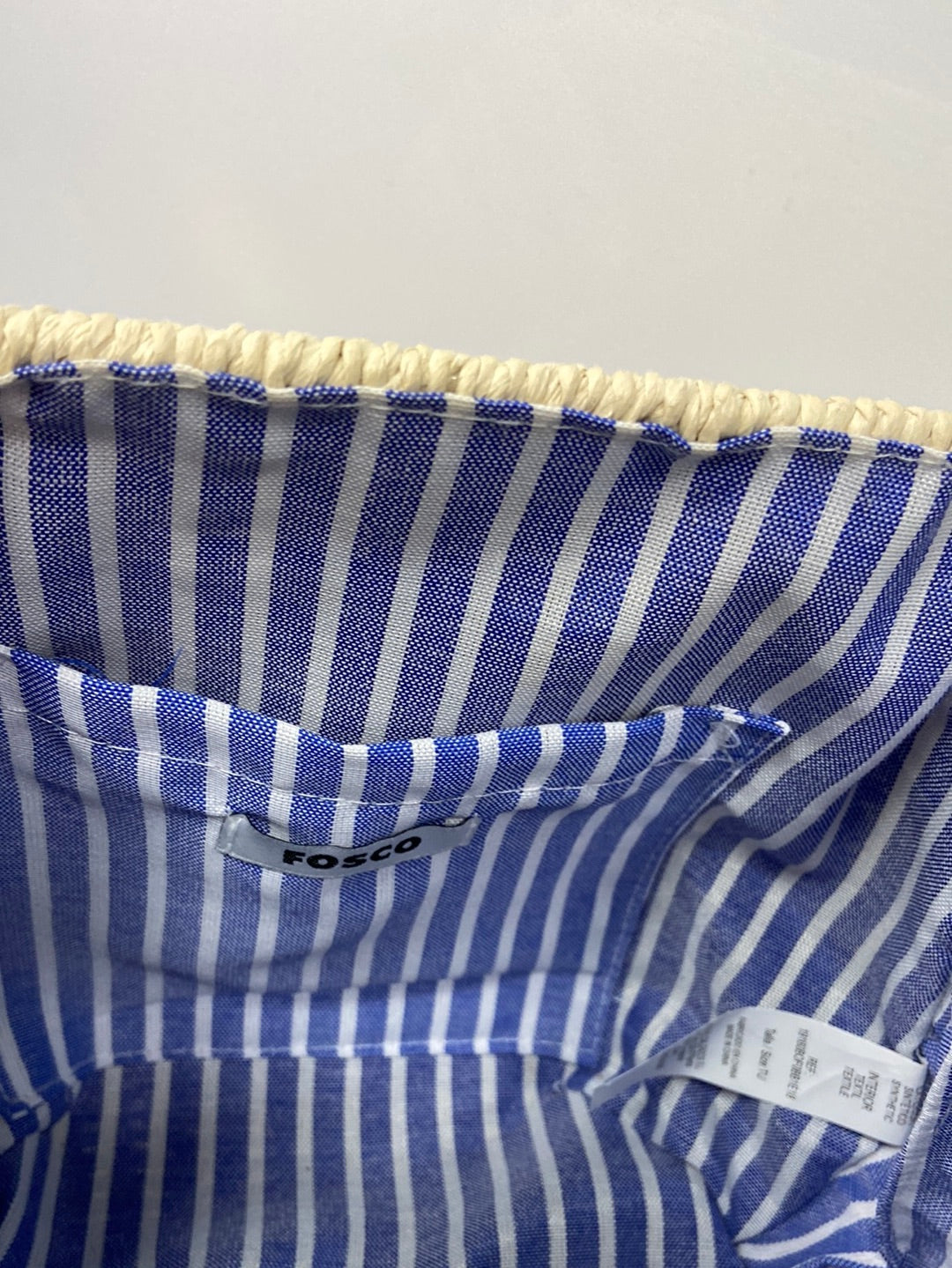 FOSCO. Bolso rafia beige