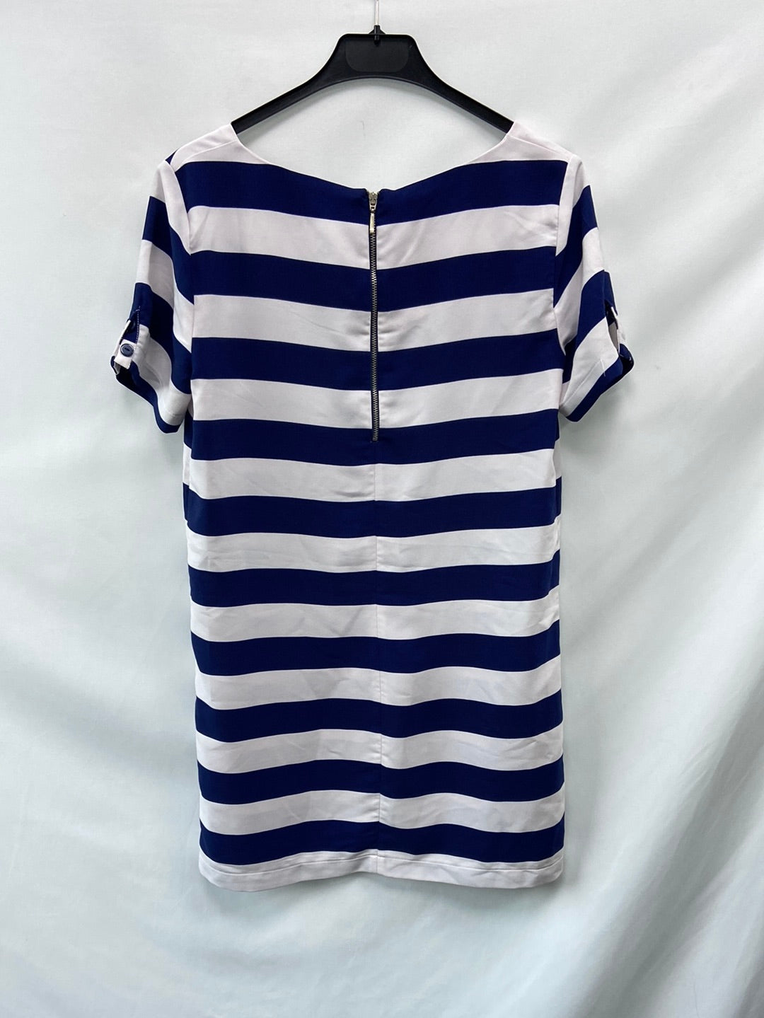 STRADIVARIUS.Vestido corto rayas T.M