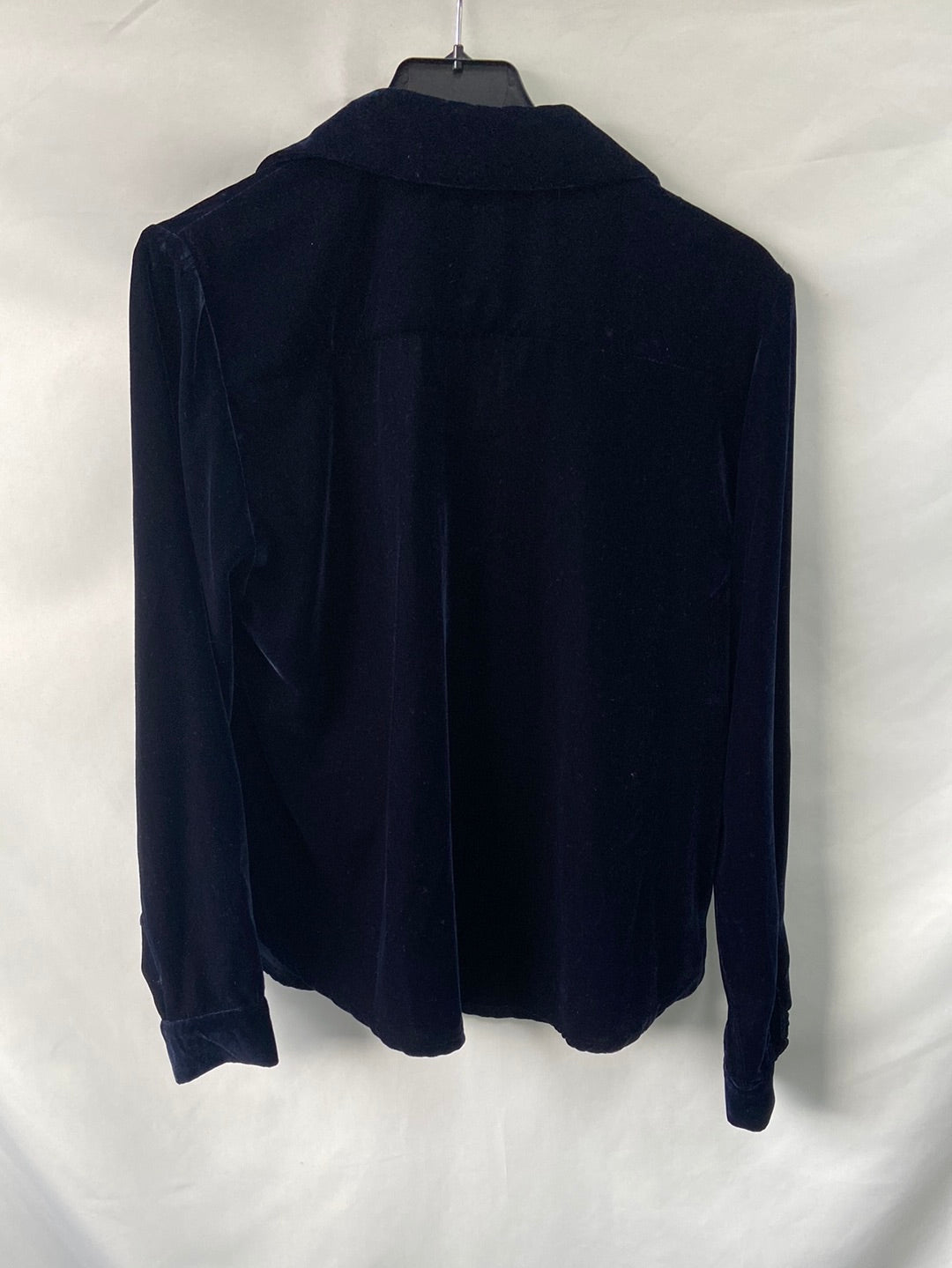 NÍCOLI.Camisa azul terciopelo T.L