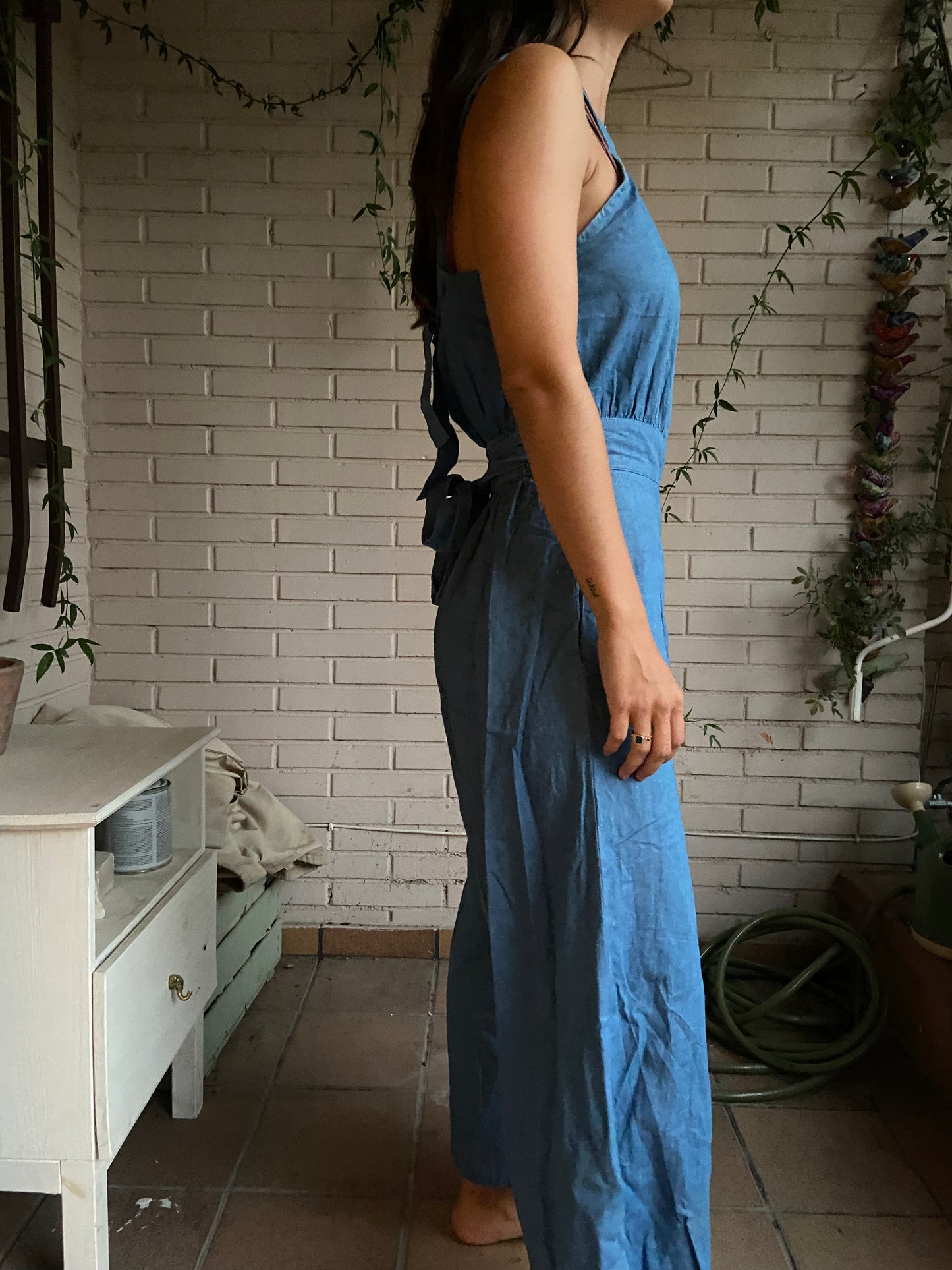 Ts fluid denim culotte dungarees