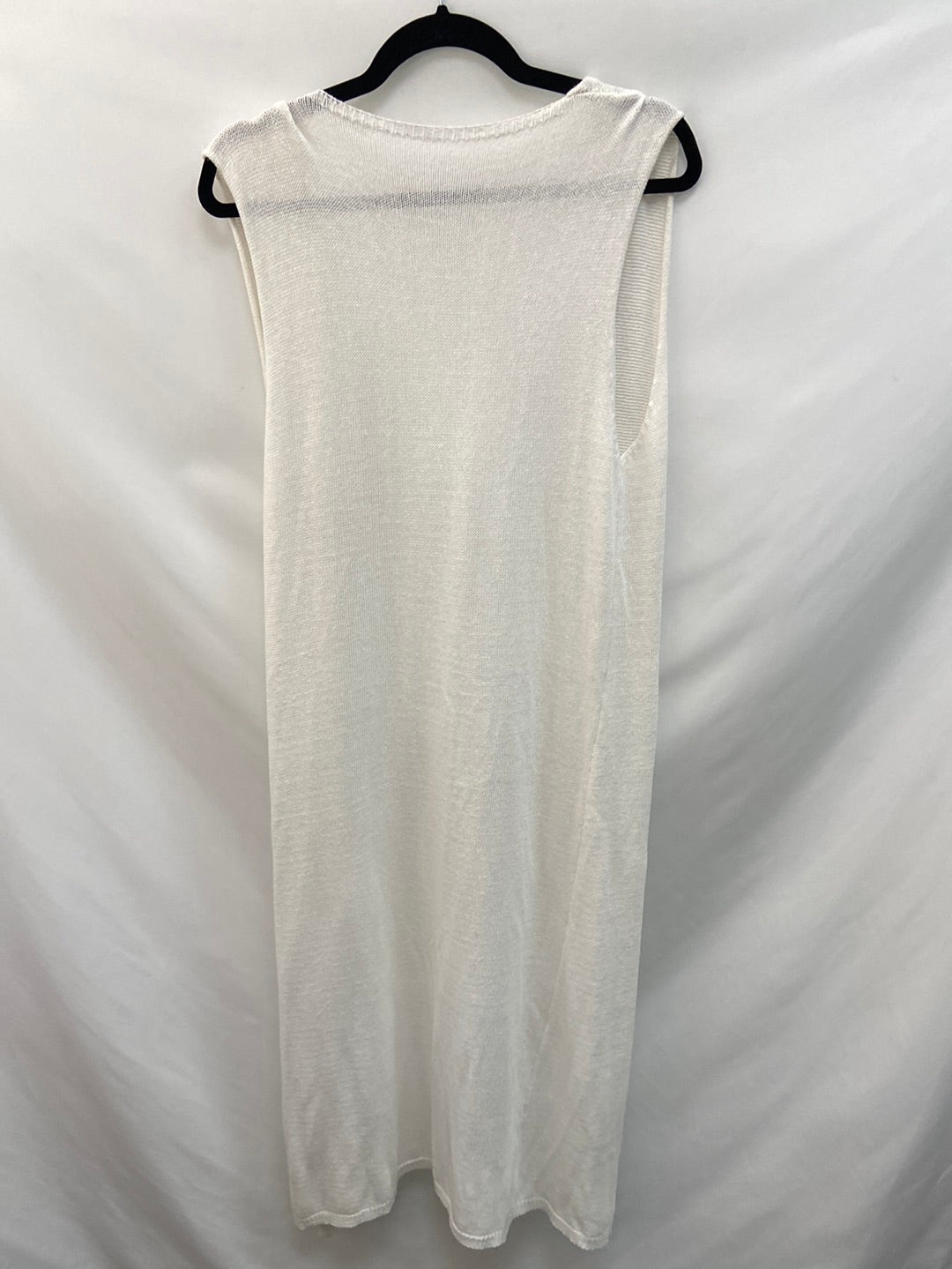 OTRAS.Chaleco largo punto blanco TU