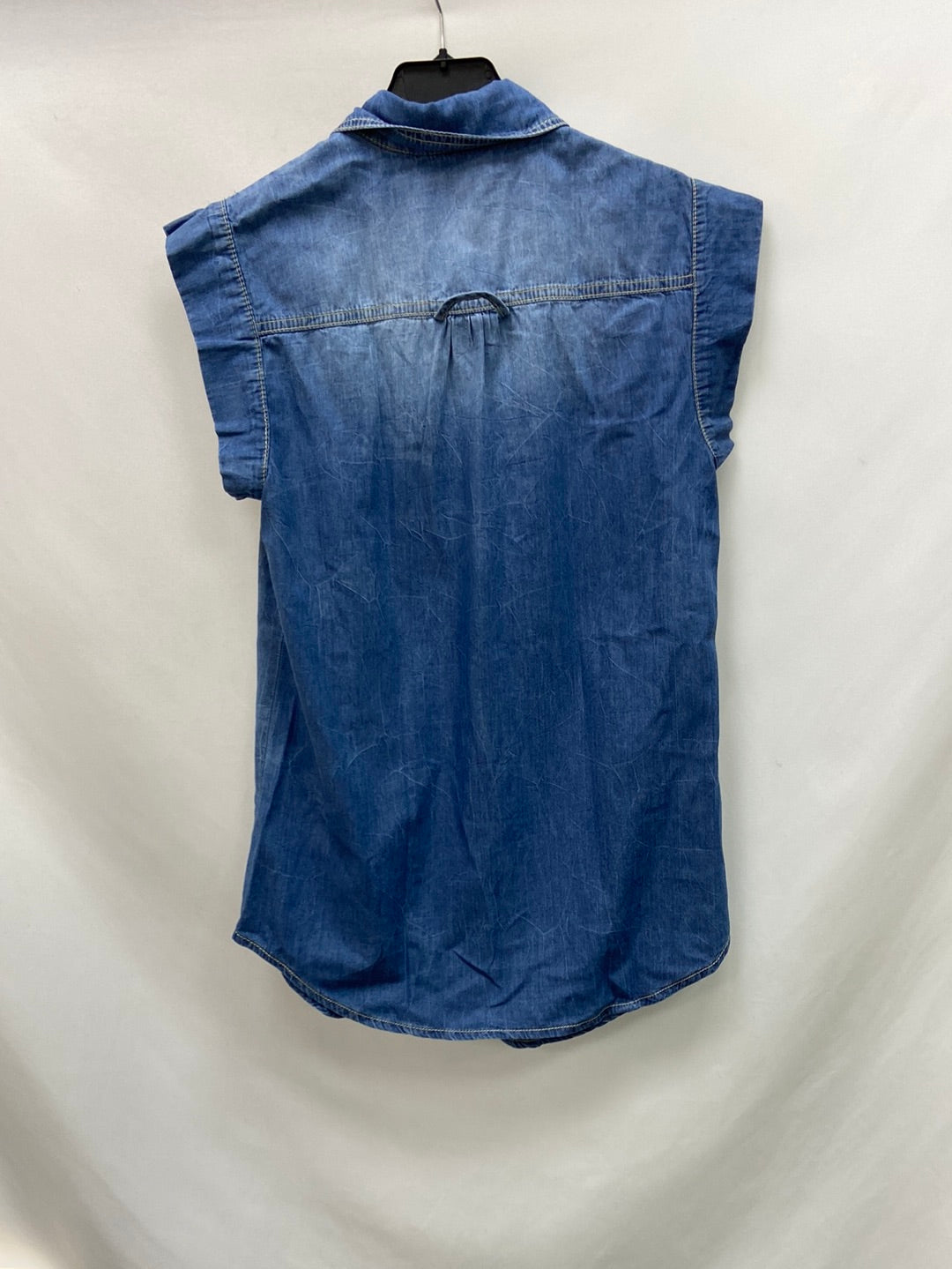 OTRAS.Blusa denim manga corta larguita T.S