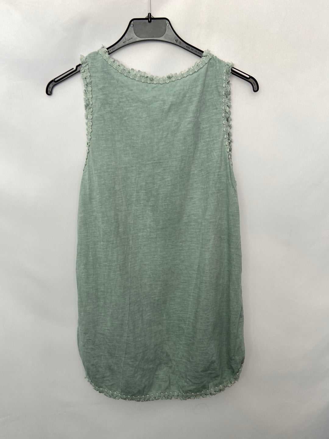 OTRAS.Top doble textura Lino verde TU(m)