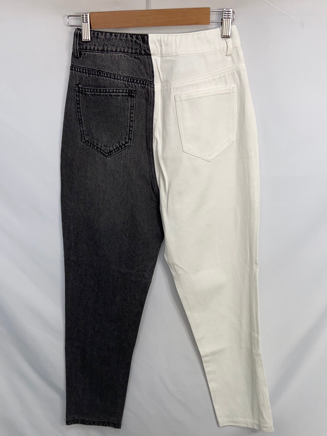 BASYCO.Two-tone denim trousers S 34