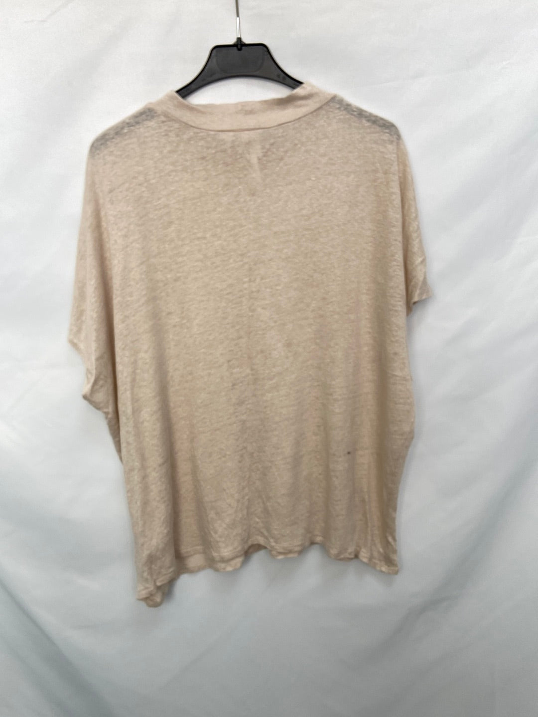 H&M.Camiseta beige Perkins Lino T.L