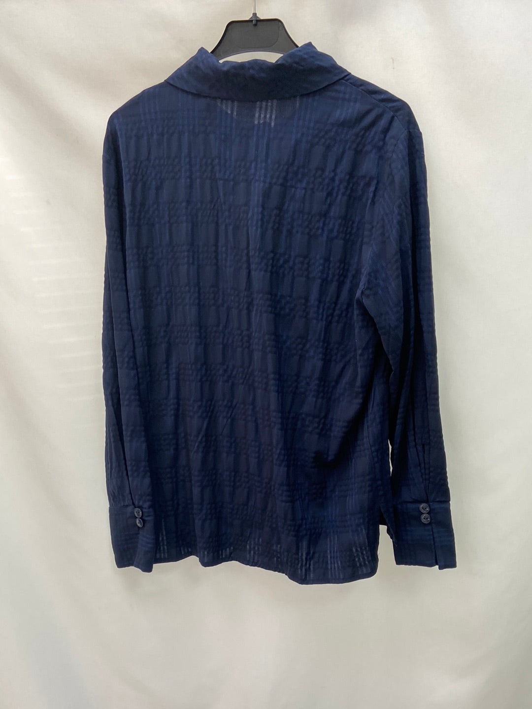 MANGO.Camisa azul lazada T.M