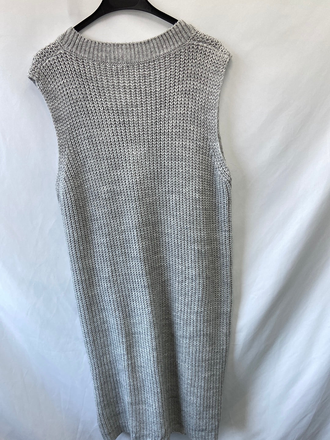 OTRAS.Vestido punto gordito gris T.M/L