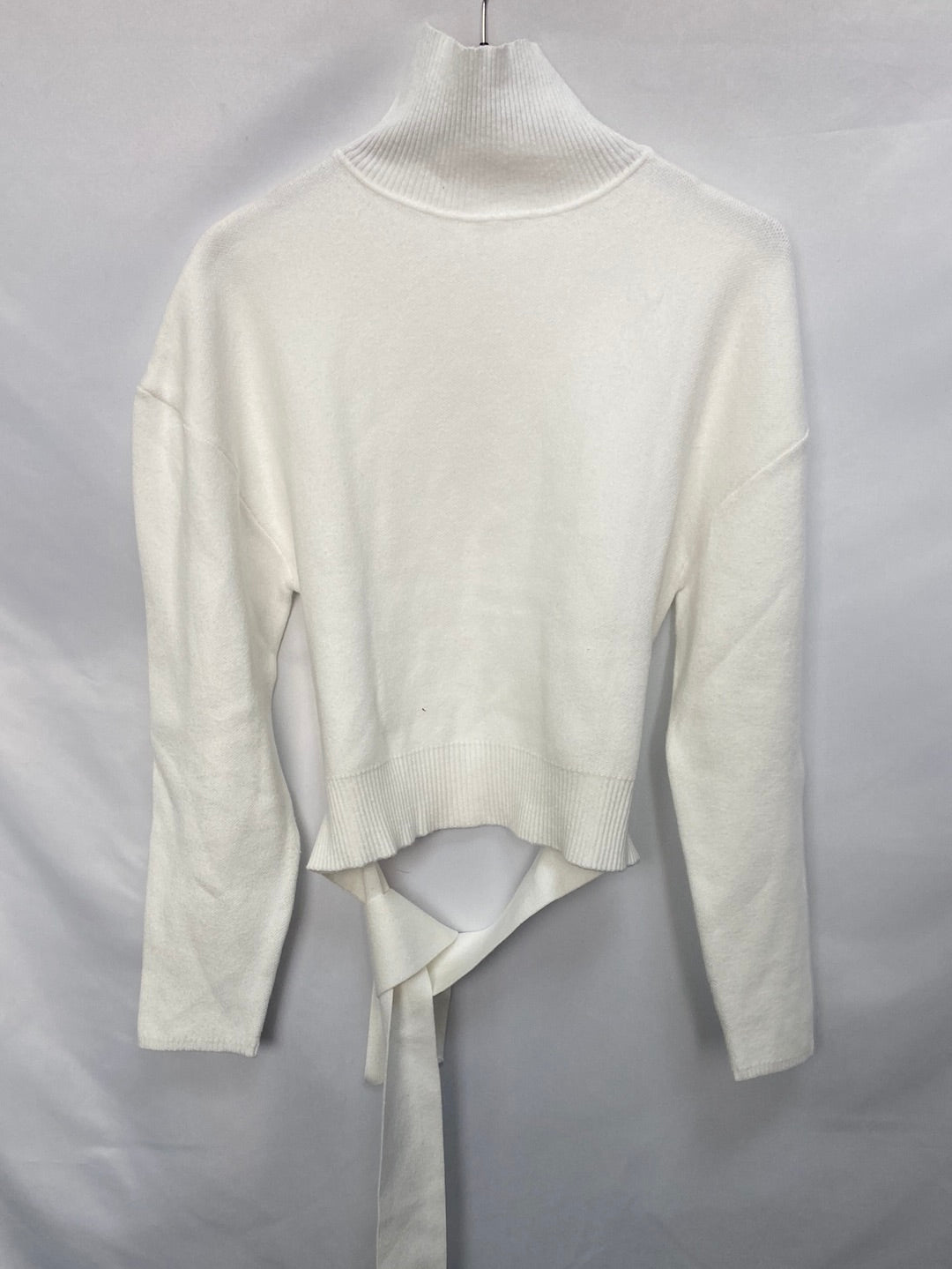OTHERS. White Perkins Ts crew neck knit sweater