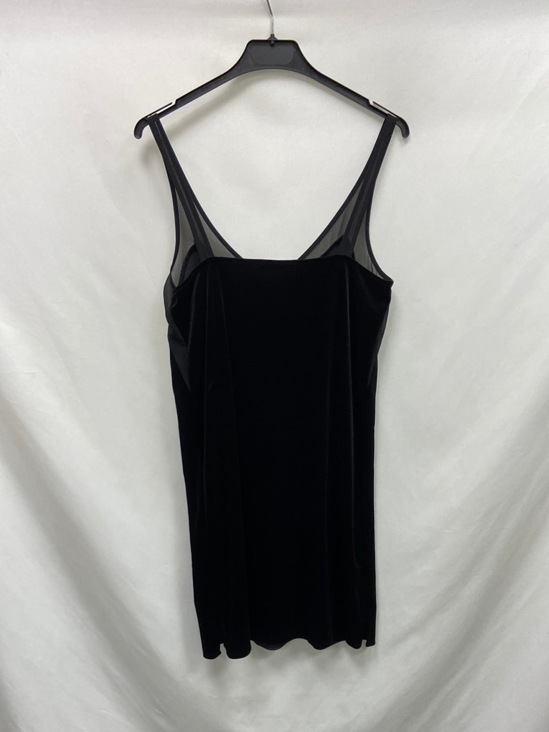 MANGO.Vestido negro doble textura T.S